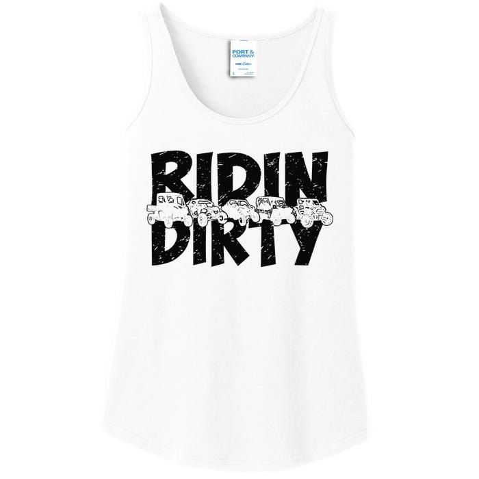 Retro UTV SXS Rider Riding Dirty ATV Offroad Riding SXS Life Ladies Essential Tank