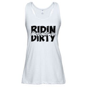 Retro UTV SXS Rider Riding Dirty ATV Offroad Riding SXS Life Ladies Essential Flowy Tank