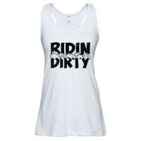 Retro UTV SXS Rider Riding Dirty ATV Offroad Riding SXS Life Ladies Essential Flowy Tank