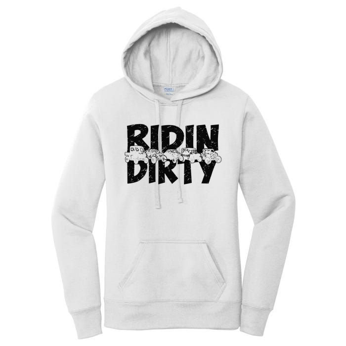 Retro UTV SXS Rider Riding Dirty ATV Offroad Riding SXS Life Women's Pullover Hoodie