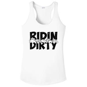 Retro UTV SXS Rider Riding Dirty ATV Offroad Riding SXS Life Ladies PosiCharge Competitor Racerback Tank