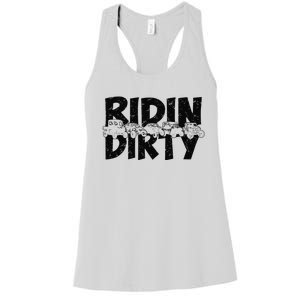 Retro UTV SXS Rider Riding Dirty ATV Offroad Riding SXS Life Women's Racerback Tank