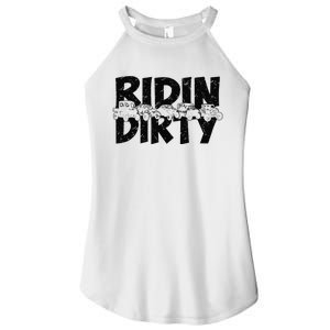 Retro UTV SXS Rider Riding Dirty ATV Offroad Riding SXS Life Women's Perfect Tri Rocker Tank