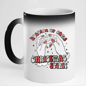 Rolling Up Some Christmas Spirit 11oz Black Color Changing Mug