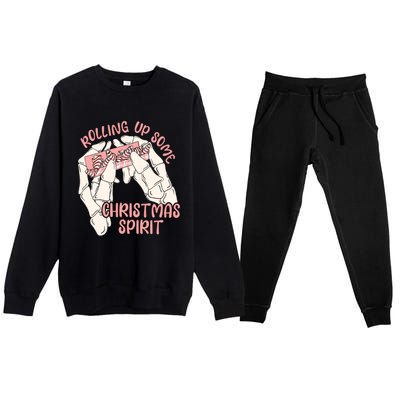 Rolling Up Some Christmas Spirit Christmas Tree Cakes Snack Gift Premium Crewneck Sweatsuit Set