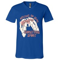 Rolling Up Some Christmas Spirit Christmas Tree Cakes Snack Gift V-Neck T-Shirt