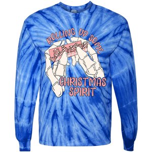 Rolling Up Some Christmas Spirit Christmas Tree Cakes Snack Gift Tie-Dye Long Sleeve Shirt