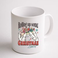 Rolling Up Some Christmas Spirit Skeleton Christmas Coffee Mug