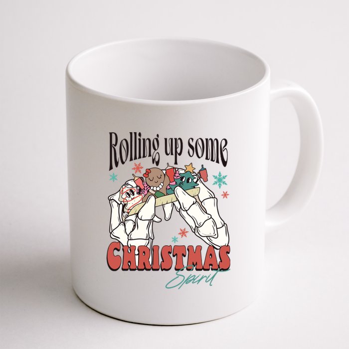 Rolling Up Some Christmas Spirit Skeleton Christmas Coffee Mug