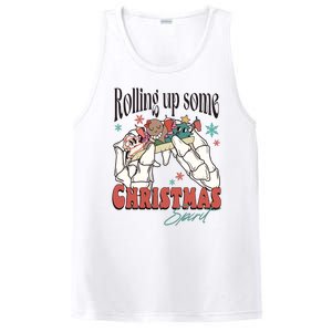 Rolling Up Some Christmas Spirit Skeleton Christmas PosiCharge Competitor Tank