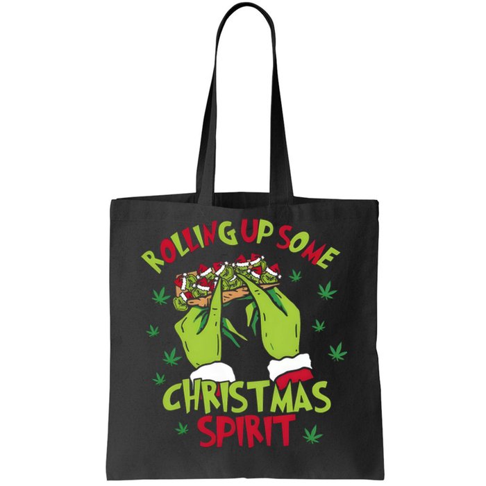 Rolling Up Some Christmas Spirit Xmas Tote Bag