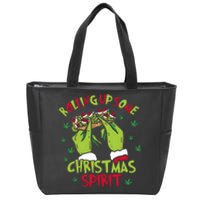 Rolling Up Some Christmas Spirit Xmas Zip Tote Bag