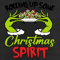 Rollin Up Some Christmas Spirit Merry Grinchmas 7 Panel Mesh Trucker Snapback Hat