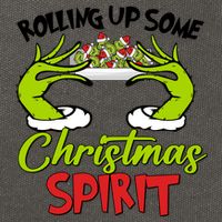 Rollin Up Some Christmas Spirit Merry Grinchmas Cotton Canvas Backpack