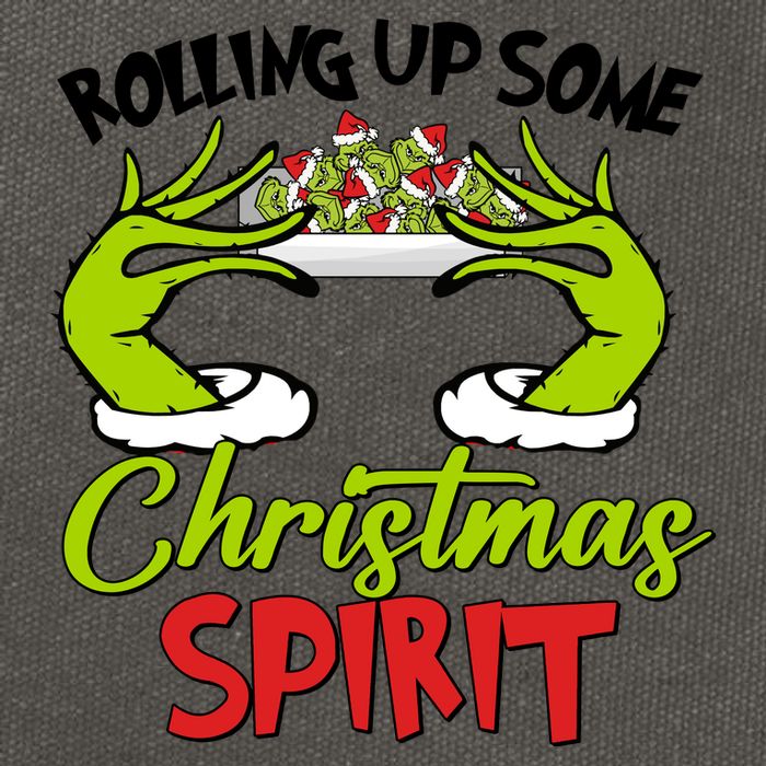 Rollin Up Some Christmas Spirit Merry Grinchmas Cotton Canvas Backpack