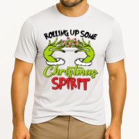 Rollin Up Some Christmas Spirit Merry Grinchmas Cooling Performance Crew T-Shirt