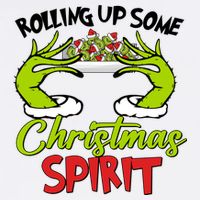 Rollin Up Some Christmas Spirit Merry Grinchmas Cooling Performance Crew T-Shirt