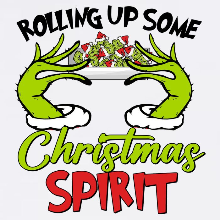 Rollin Up Some Christmas Spirit Merry Grinchmas Cooling Performance Crew T-Shirt
