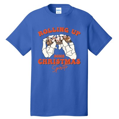 Rolling Up Some Christmas Spirits Funny Gift Tall T-Shirt