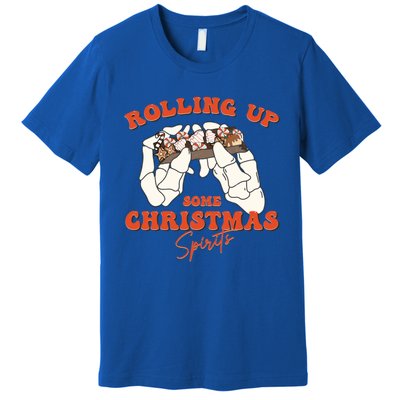 Rolling Up Some Christmas Spirits Funny Gift Premium T-Shirt