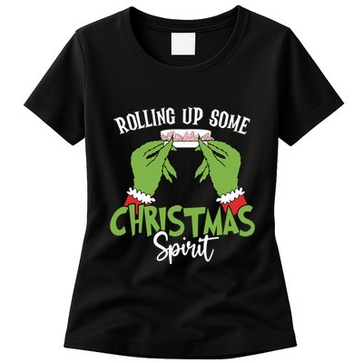 Rolling Up Some Christmas Spirit Christmas Tree Cakes Snack Womens T-Shirt