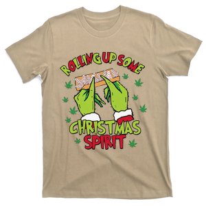 Rolling Up Some Christmas Spirit Xmas Pajamas Holiday Santa T-Shirt