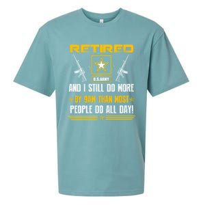 Retired U S Army And I Still Do More Meaningful Giftgift Veteran Day Gift Sueded Cloud Jersey T-Shirt