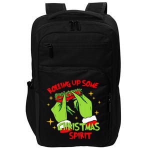 Rolling Up Some Christmas Spirit Xmas Pajamas Holiday Santa Impact Tech Backpack