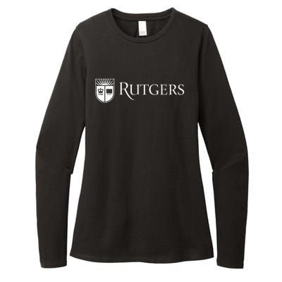 Rutgers University Scarlet Knights Block Text Womens CVC Long Sleeve Shirt