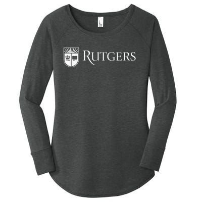 Rutgers University Scarlet Knights Block Text Women's Perfect Tri Tunic Long Sleeve Shirt