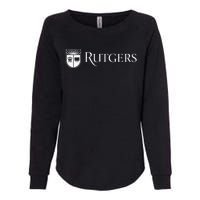 Rutgers University Scarlet Knights Block Text Womens California Wash Sweatshirt