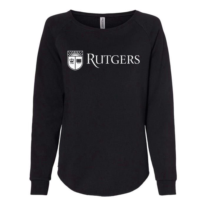 Rutgers University Scarlet Knights Block Text Womens California Wash Sweatshirt