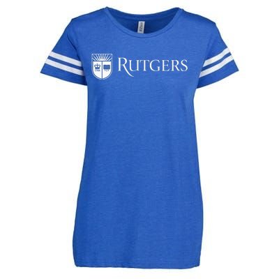 Rutgers University Scarlet Knights Block Text Enza Ladies Jersey Football T-Shirt