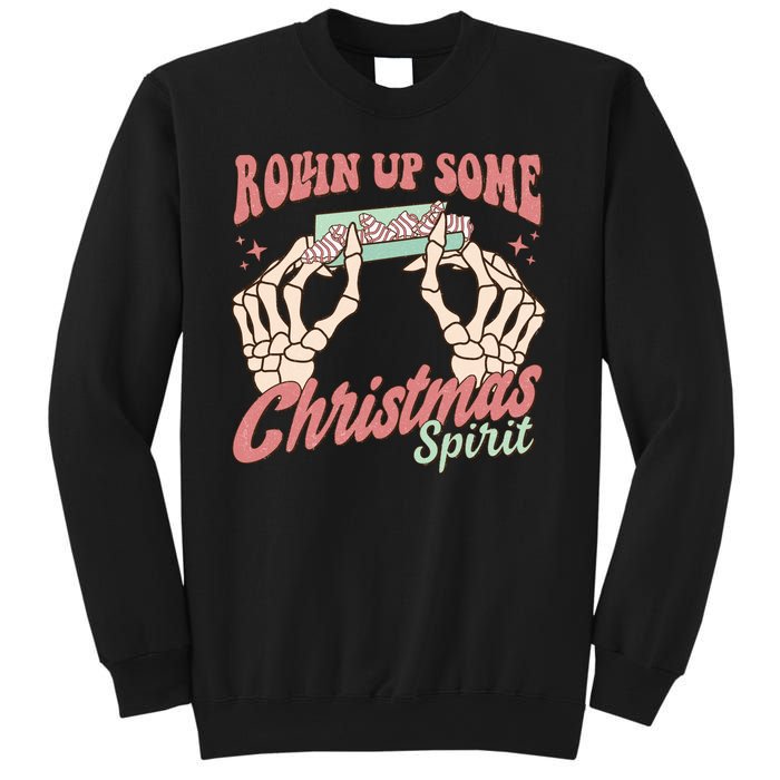 Rollin Up Some Christmas Spirit Funny Marijuana Sweatshirt