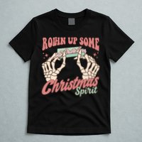 Rollin Up Some Christmas Spirit Funny Marijuana T-Shirt