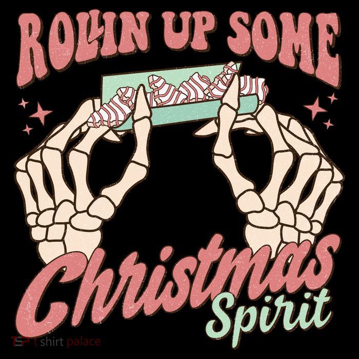 Rollin Up Some Christmas Spirit Funny Marijuana T-Shirt