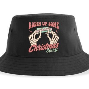 Rollin Up Some Christmas Spirit Funny Marijuana Sustainable Bucket Hat