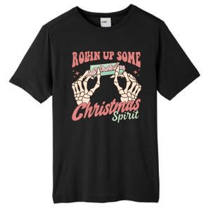 Rollin Up Some Christmas Spirit Funny Marijuana Tall Fusion ChromaSoft Performance T-Shirt