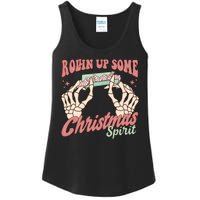 Rollin Up Some Christmas Spirit Funny Marijuana Ladies Essential Tank