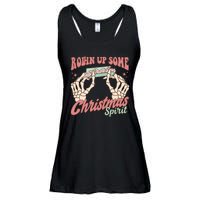 Rollin Up Some Christmas Spirit Funny Marijuana Ladies Essential Flowy Tank