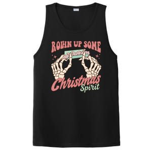 Rollin Up Some Christmas Spirit Funny Marijuana PosiCharge Competitor Tank