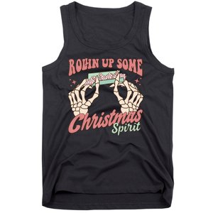 Rollin Up Some Christmas Spirit Funny Marijuana Tank Top