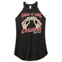 Rollin Up Some Christmas Spirit Funny Marijuana Women's Perfect Tri Rocker Tank