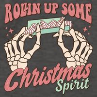 Rollin Up Some Christmas Spirit Funny Marijuana Vector Backpack