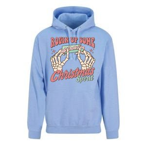 Rollin Up Some Christmas Spirit Funny Marijuana Unisex Surf Hoodie