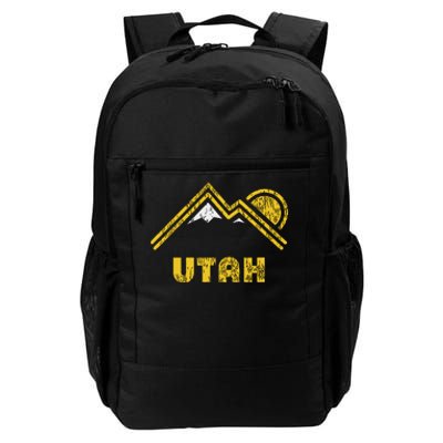 Retro Utah T Vintage Mountains Design Daily Commute Backpack