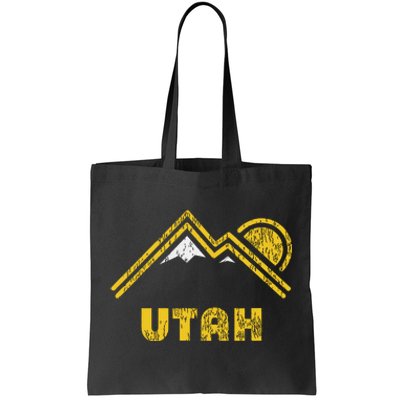 Retro Utah T Vintage Mountains Design Tote Bag