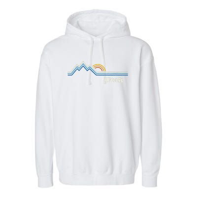 Retro Utah T Vintage Sunrise Mountains Design Garment-Dyed Fleece Hoodie