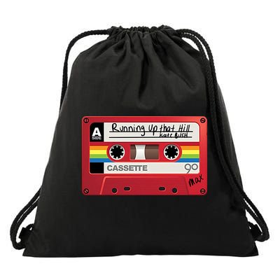 Running Up That Hill Cassette Kate Bush Vintage Retro LGBT Drawstring Bag
