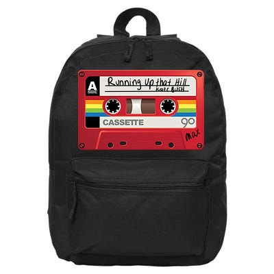 Running Up That Hill Cassette Kate Bush Vintage Retro LGBT 16 in Basic Backpack